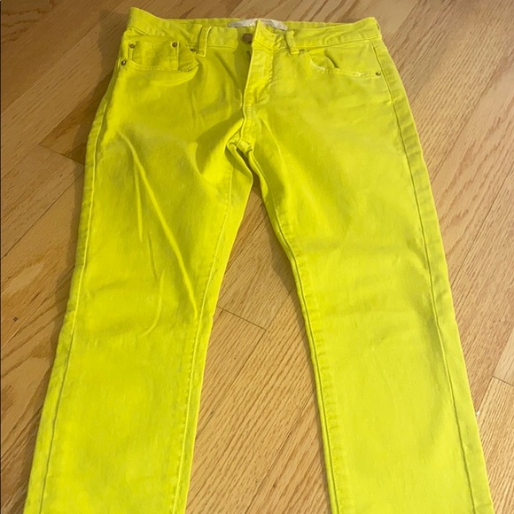 neon yellow jeans